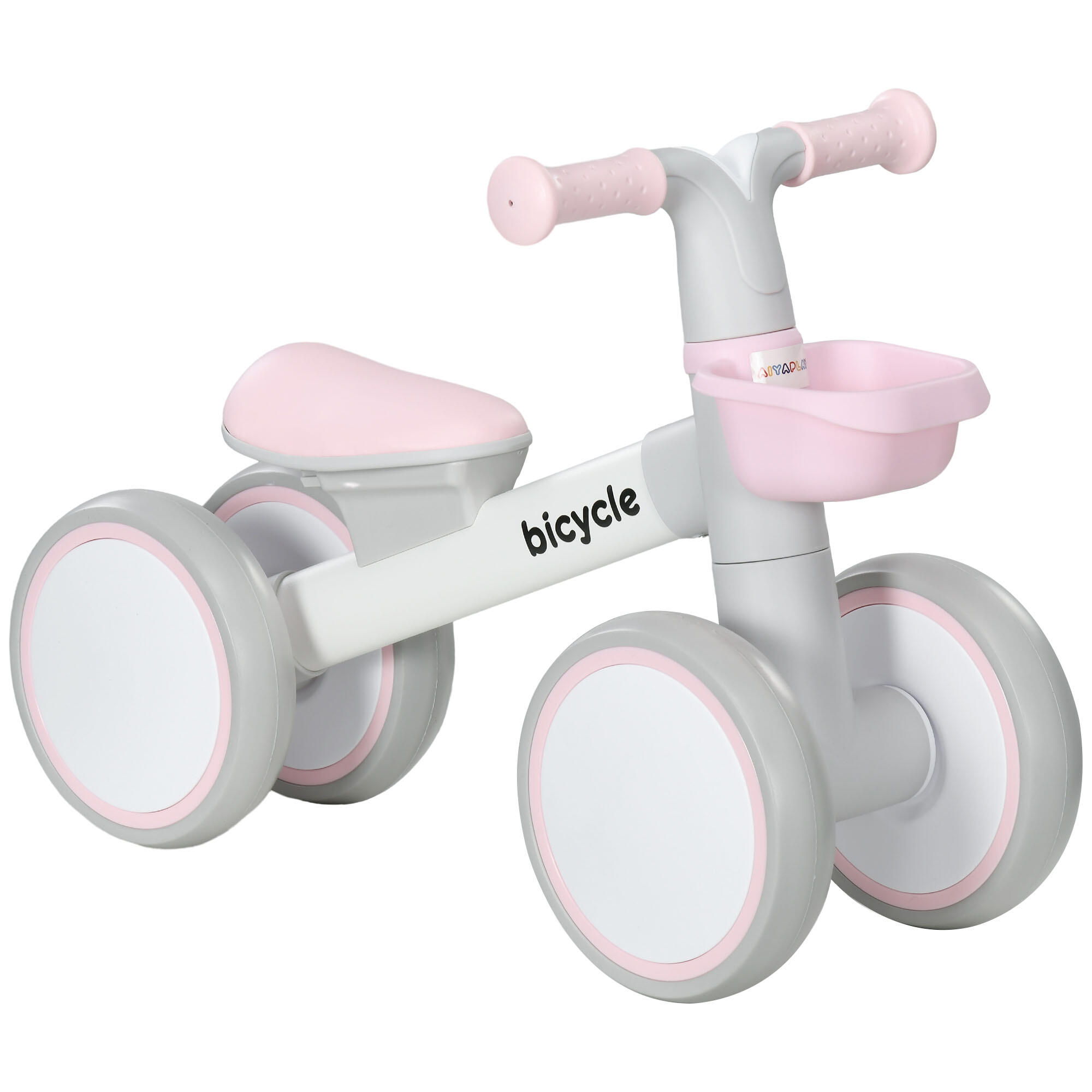 AIYAPLAY Bicicleta sem pedais 56x27x39 cm rosa AIYAPLAY