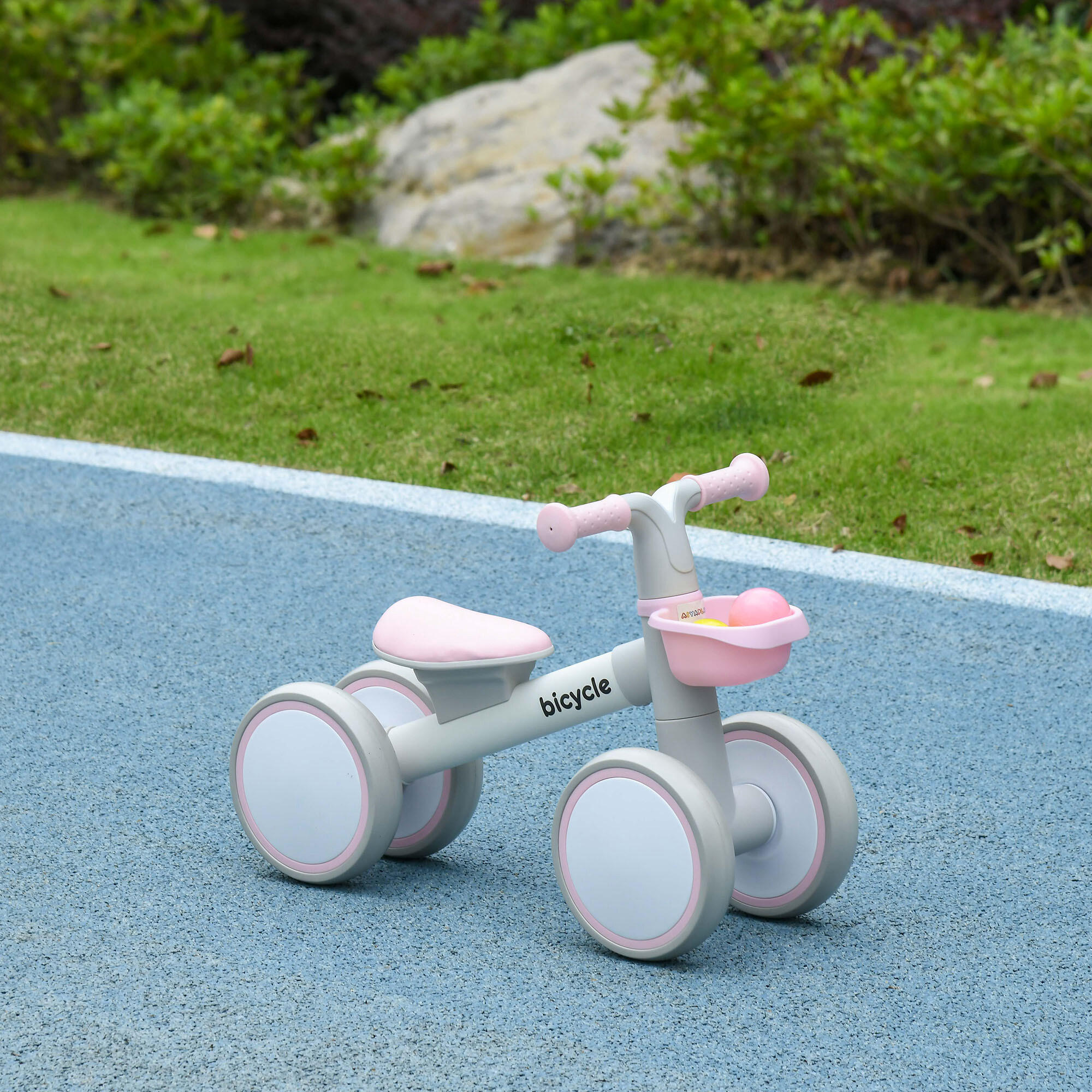 Bicicleta sem pedais 56x27x39 cm rosa AIYAPLAY 2/7