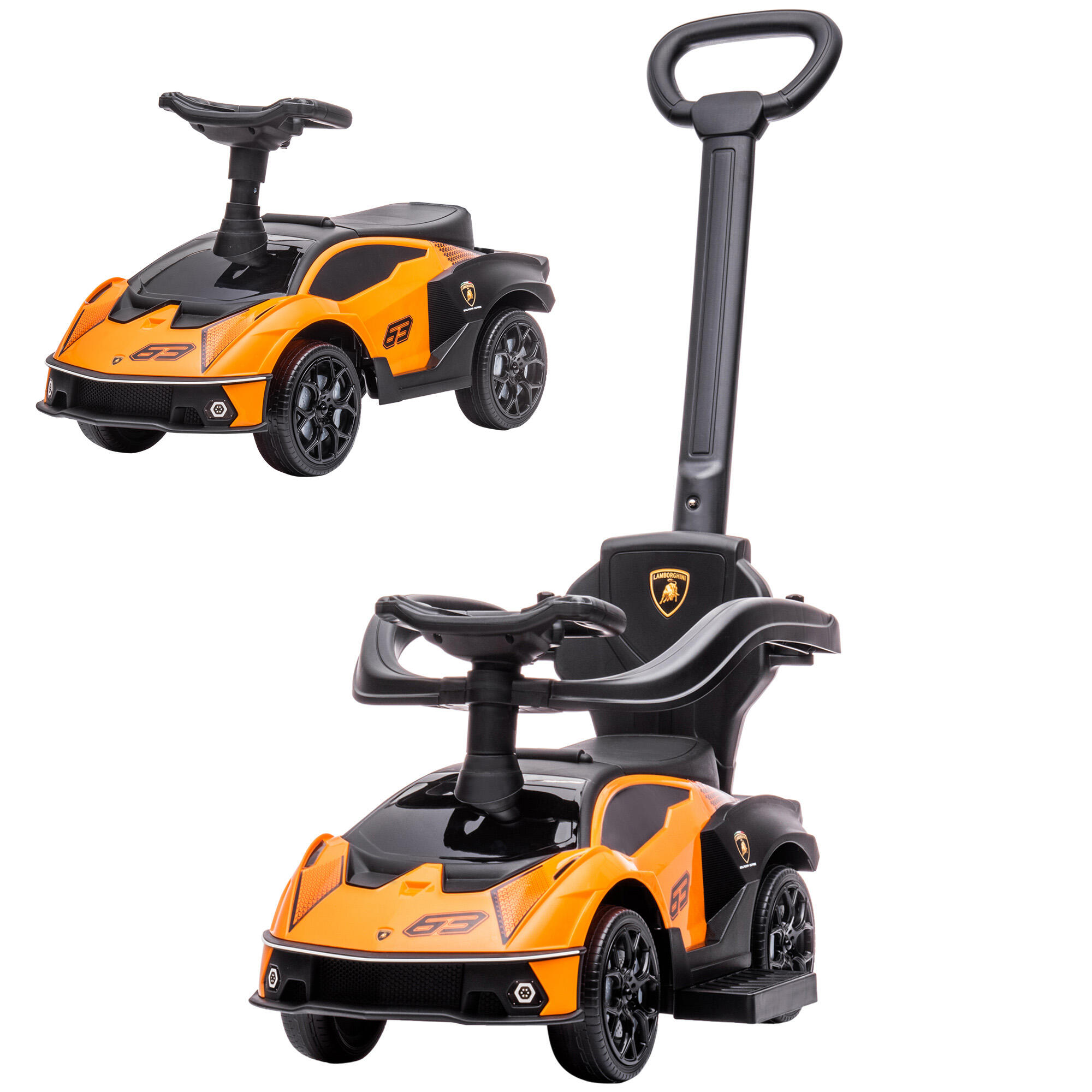 AIYAPLAY Carro andador para bebés 86,5x40x89,5cm laranja AIYAPLAY