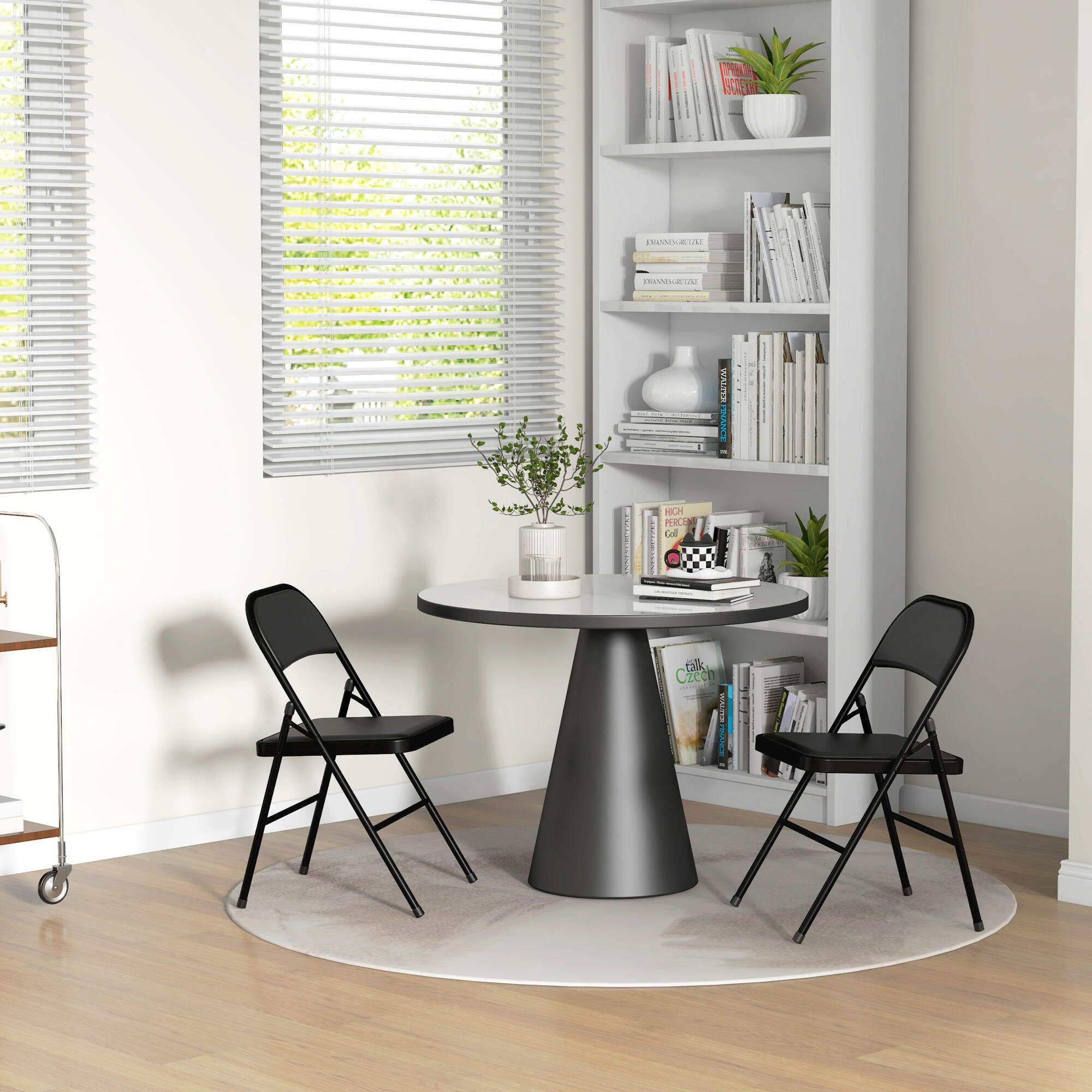 Sillas Plegables HOMCOM 45x46x78 cm Negro 4/7