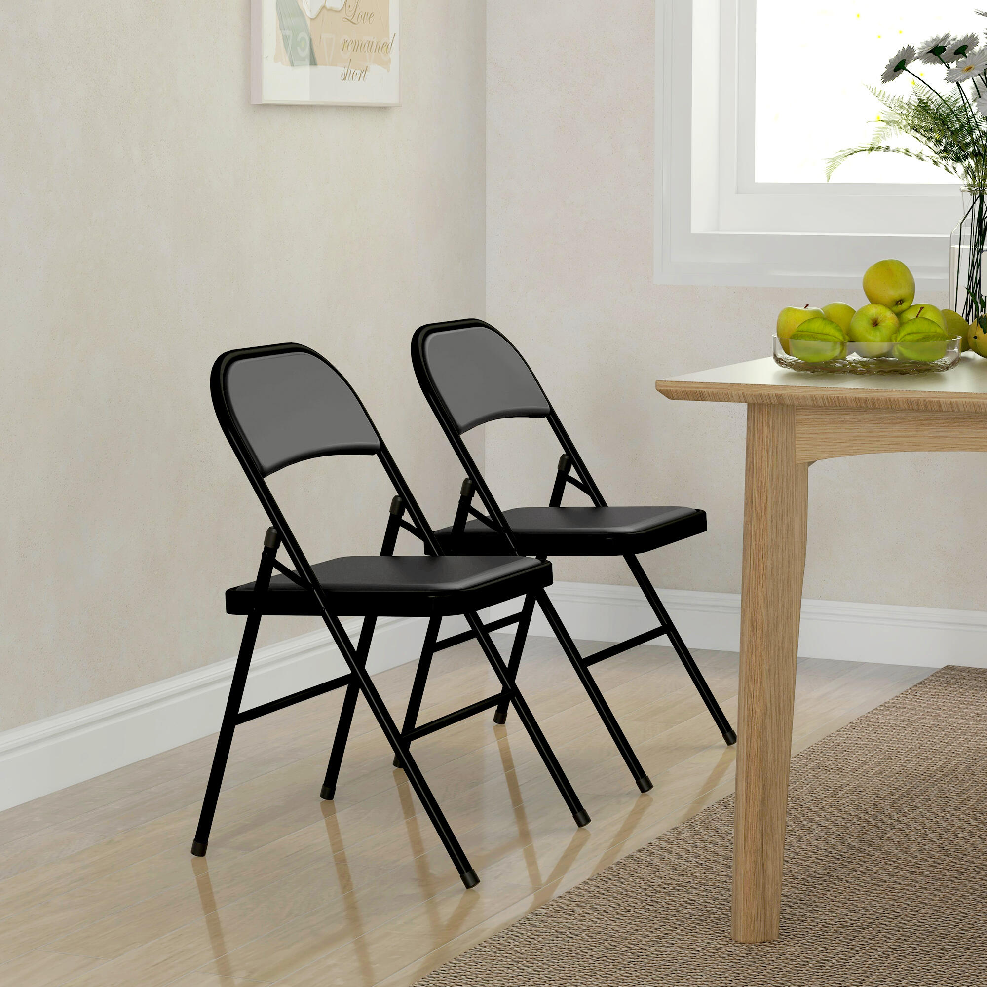 Sillas Plegables HOMCOM 45x46x78 cm Negro 5/7
