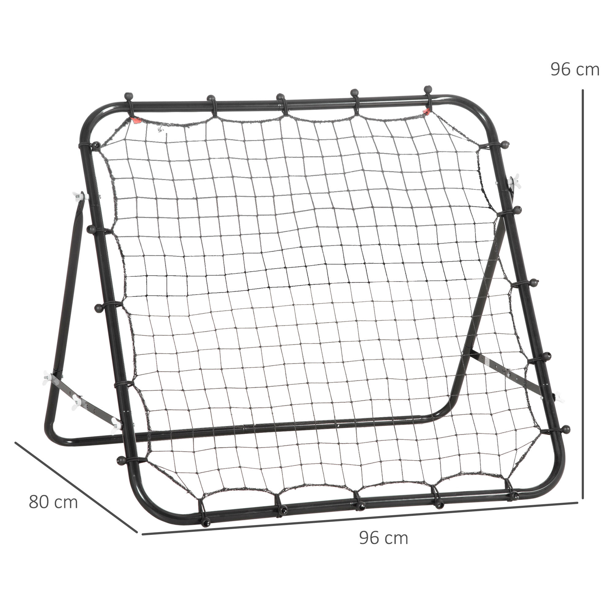 Rede de rebote 96x80x96 cm preto HOMCOM 3/7
