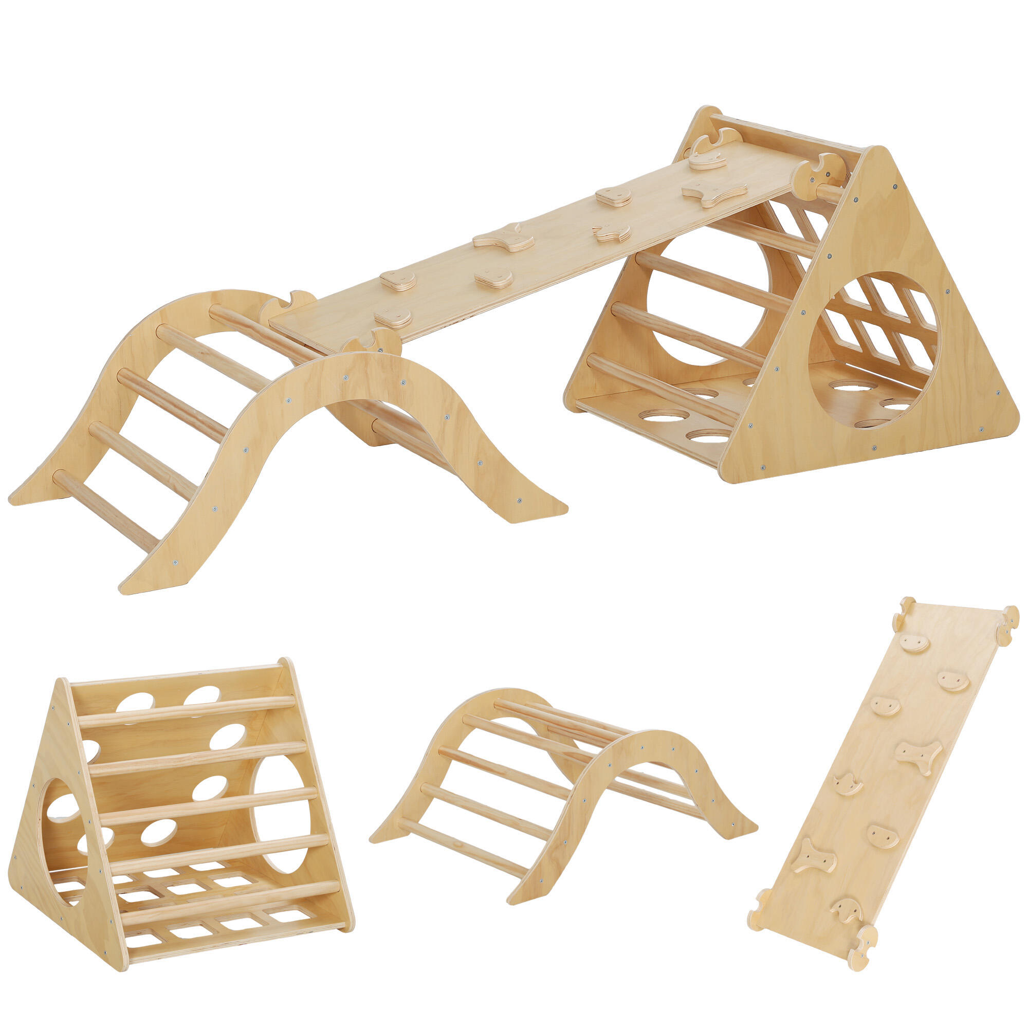 Jogo de aprendizagem 175x59,5x60 cm cor de madeira natural aiyaplay