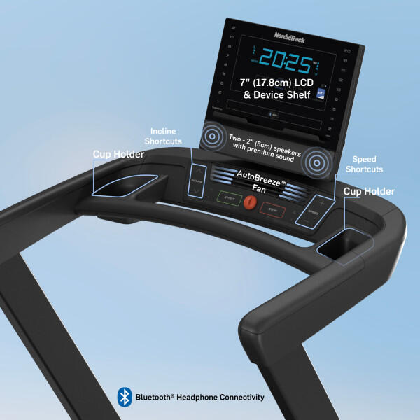 Tapis de course T Series 8 / Pliable / Pente +12% / Vitesse 20 km/h