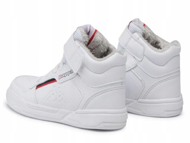 BUTY dziecięce KAPPA MANGAN 260827K-1020 wysokie za kostkę białe futerko 27 4/7