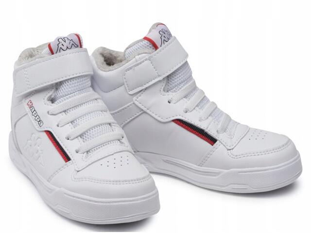 BUTY dziecięce KAPPA MANGAN 260827K-1020 wysokie za kostkę białe futerko 27 6/7