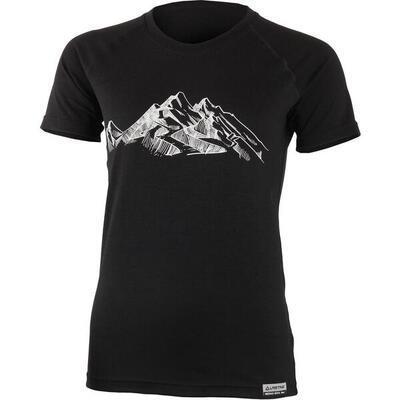 T-shirt da donna in lana merino con stampa HILA