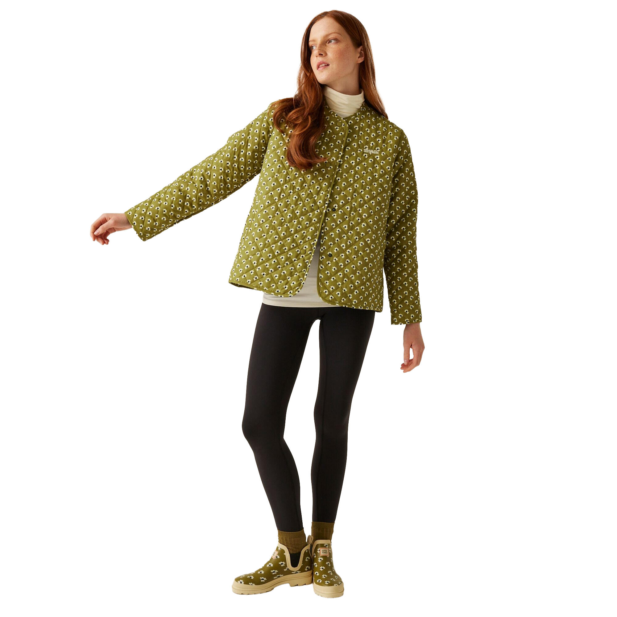 Giacca Paperina Trapuntato Donna Regatta Orla Kiely Trifoglio Verde 4/5