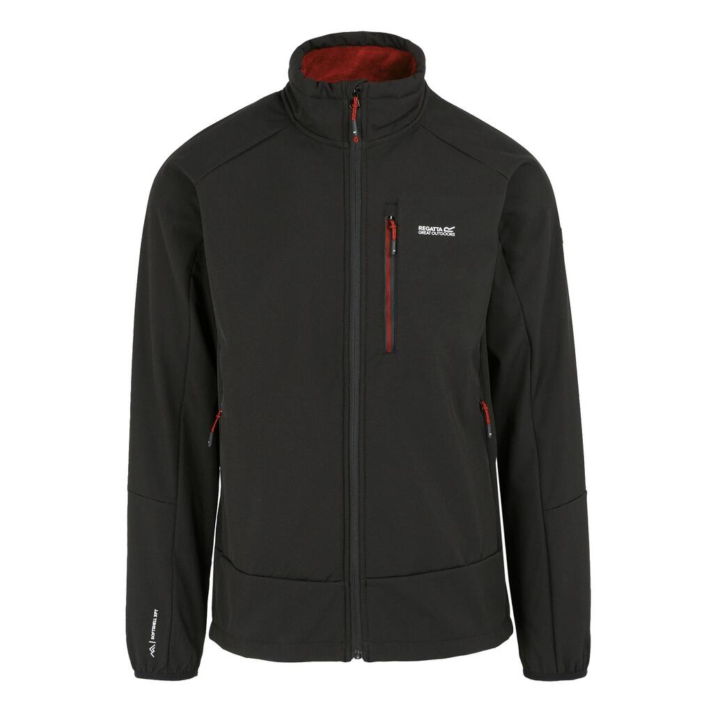 Mens Moutdale Soft Shell Jacket (Black/Red Ochre)