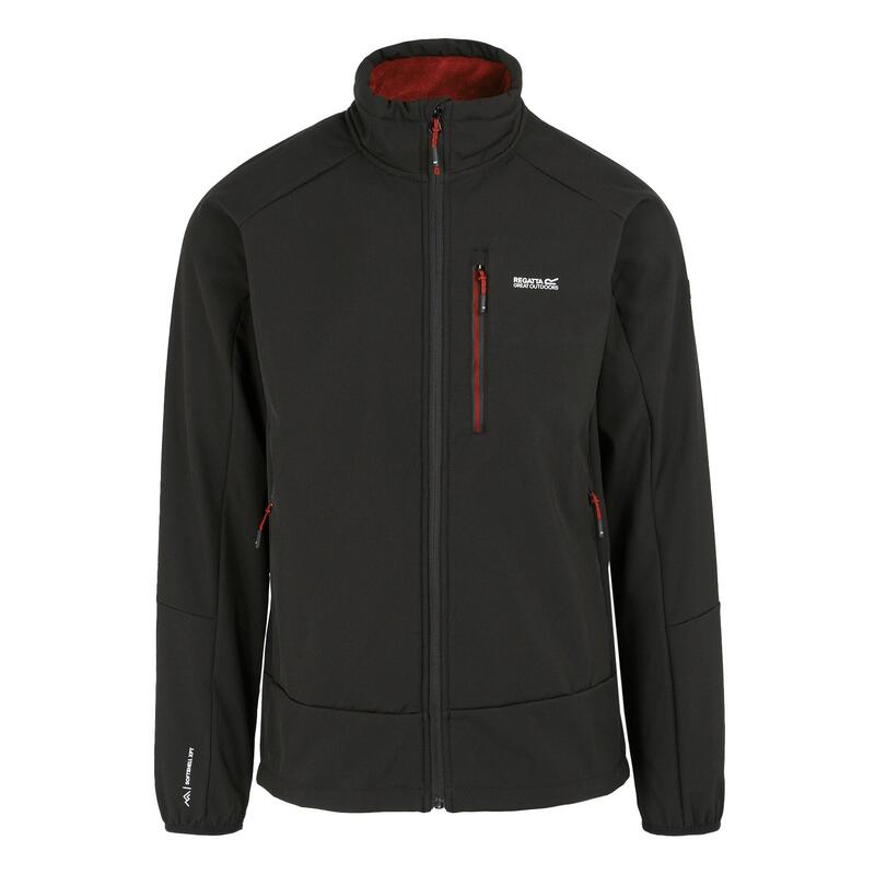 Veste Softshell MOUTDALE Homme (Noir / Ocre Rouge)