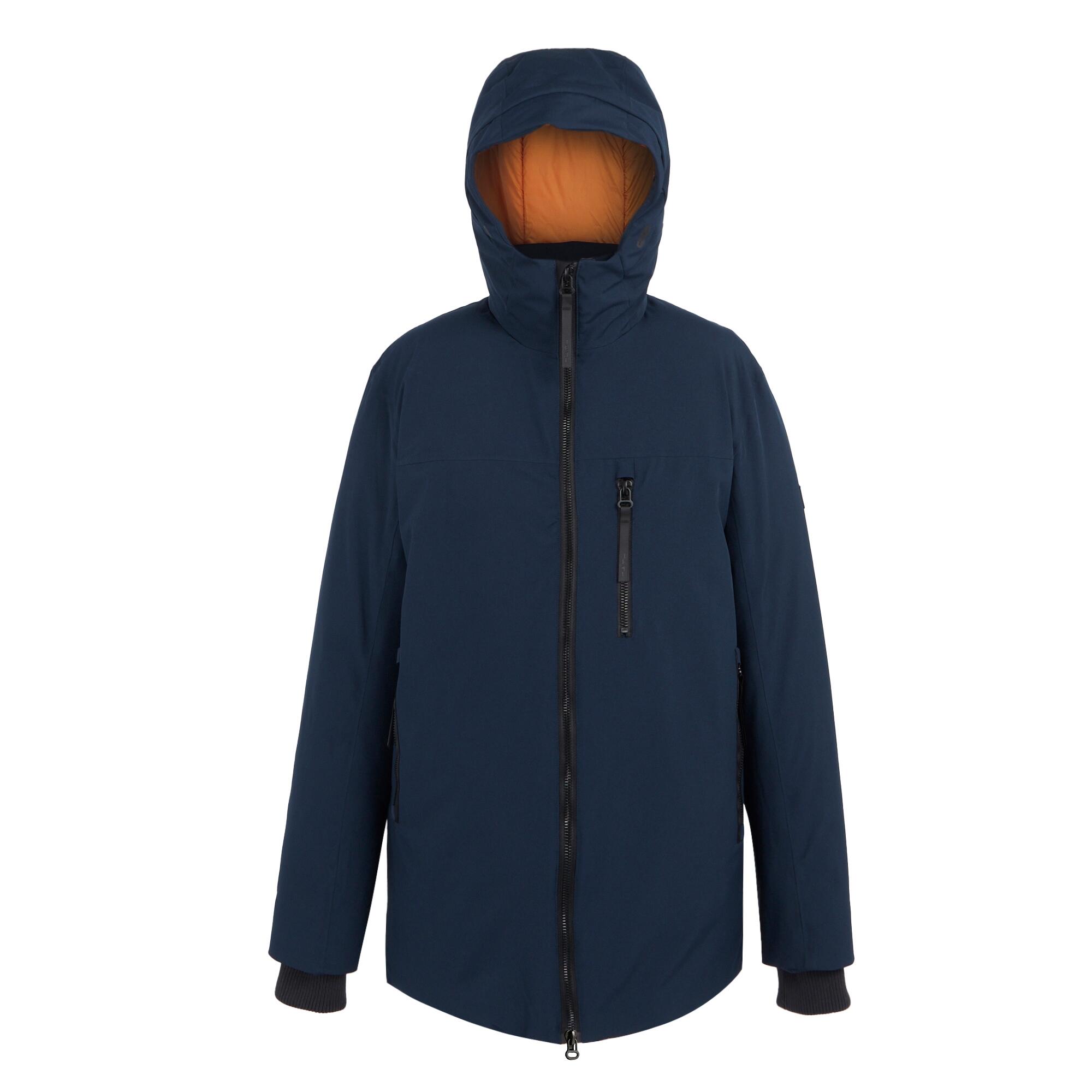 navy blue / red