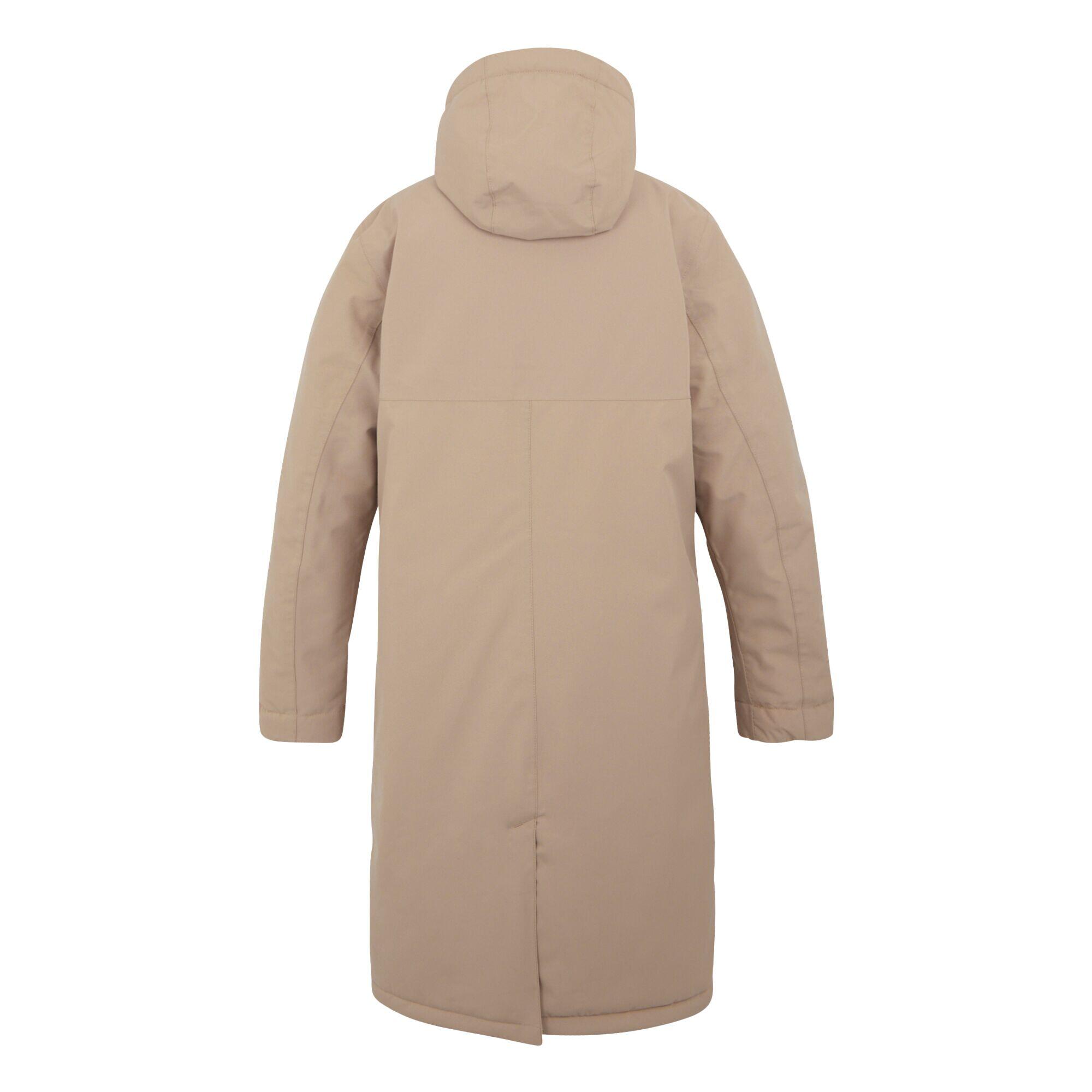 Womens/Ladies Yarli Longline Waterproof Jacket (Warm Taupe/Light Vanilla) 2/5