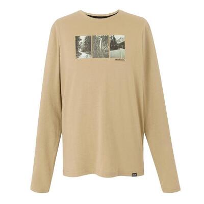 Heren maylow photograph tshirt met lange mouwen (abdijsteen mergel)