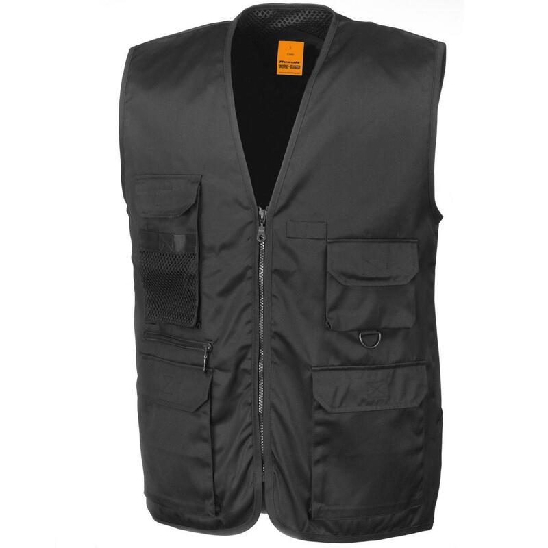 Safari Veste Sans Manches Homme (Noir)