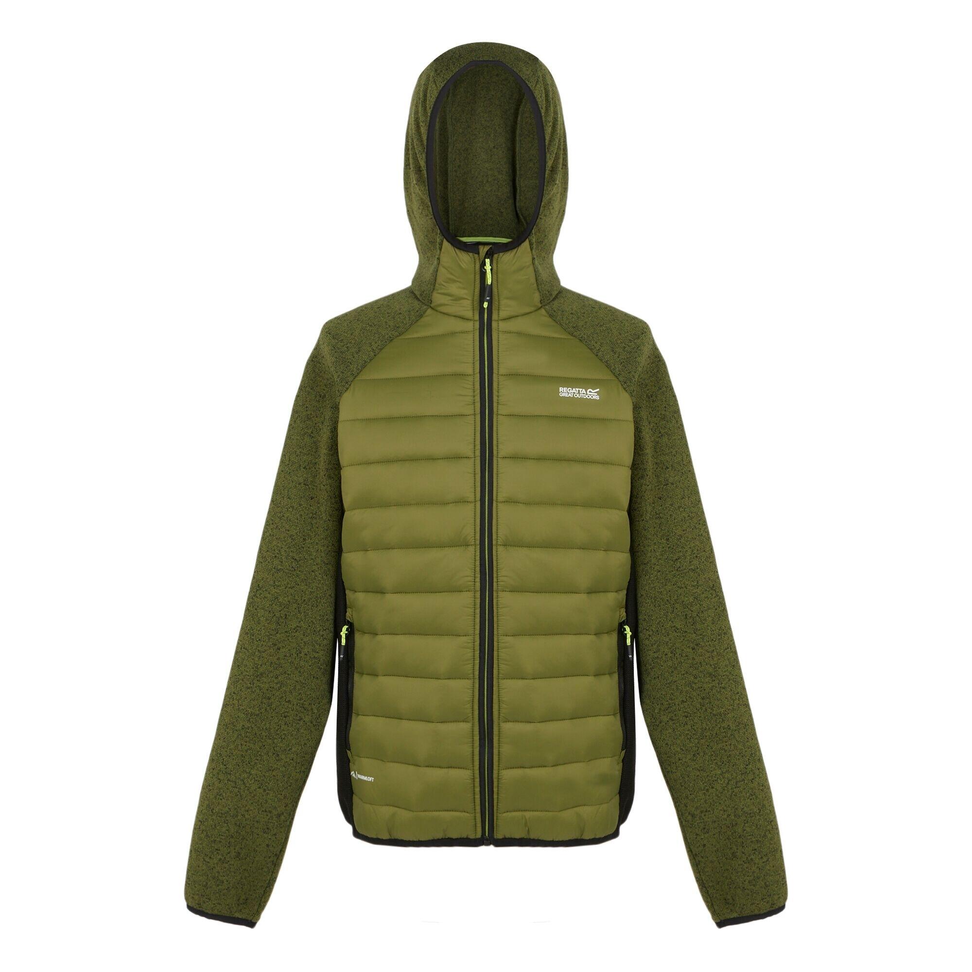 REGATTA Mens Newhill Quilted Hybrid Jacket (Nephrite Green/Black)