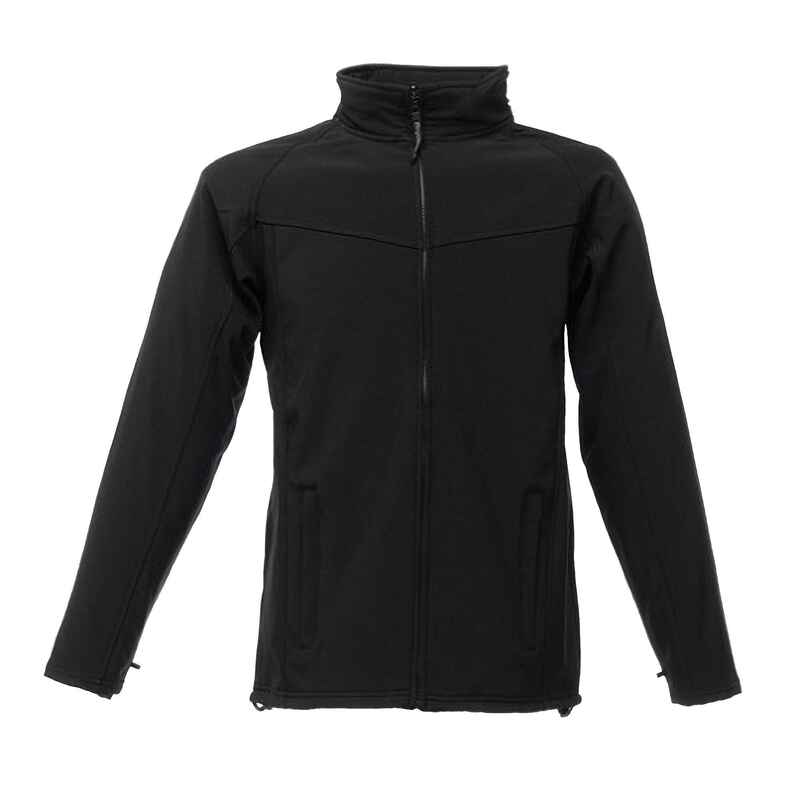 Professional Mens Uproar Softshell Wind Resistant Fleece Jacket (Black ...