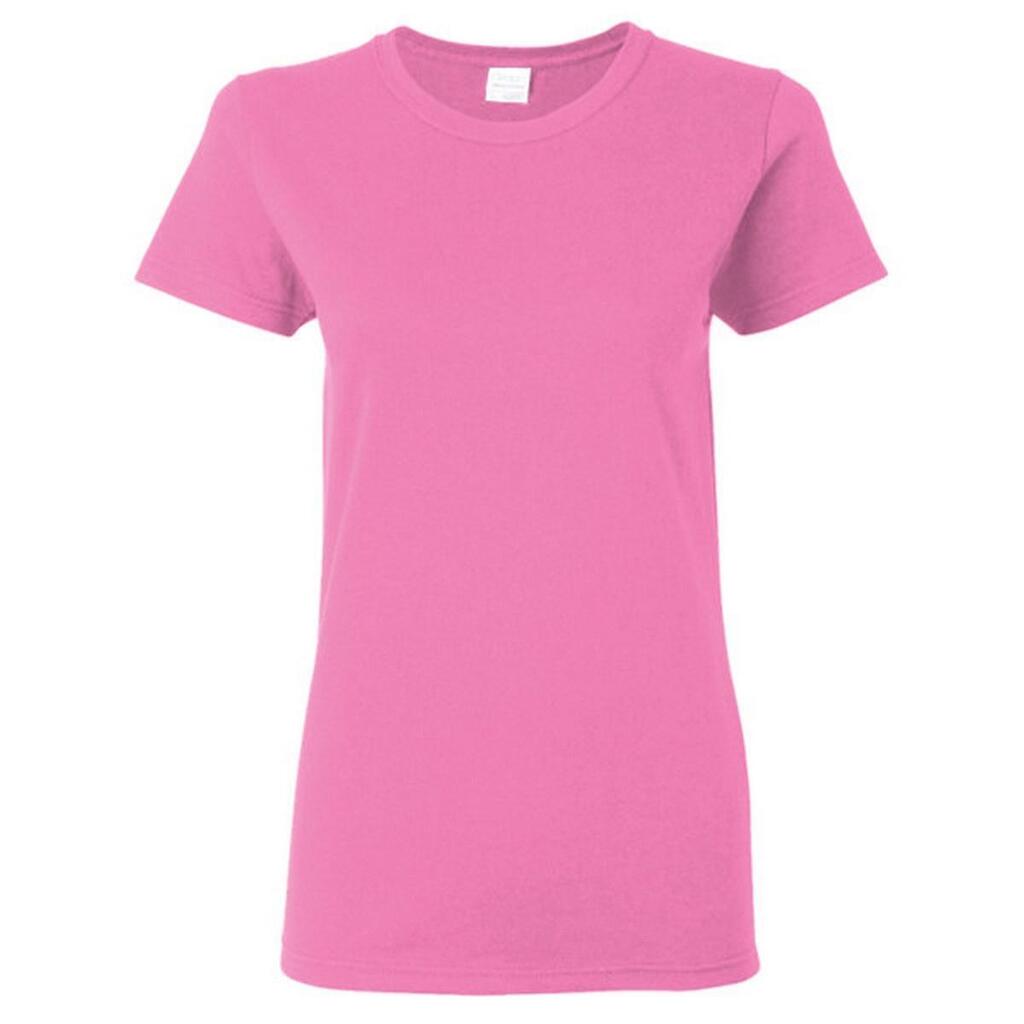 Ladies/Womens Heavy Cotton Missy Fit Short Sleeve TShirt (Azalea)