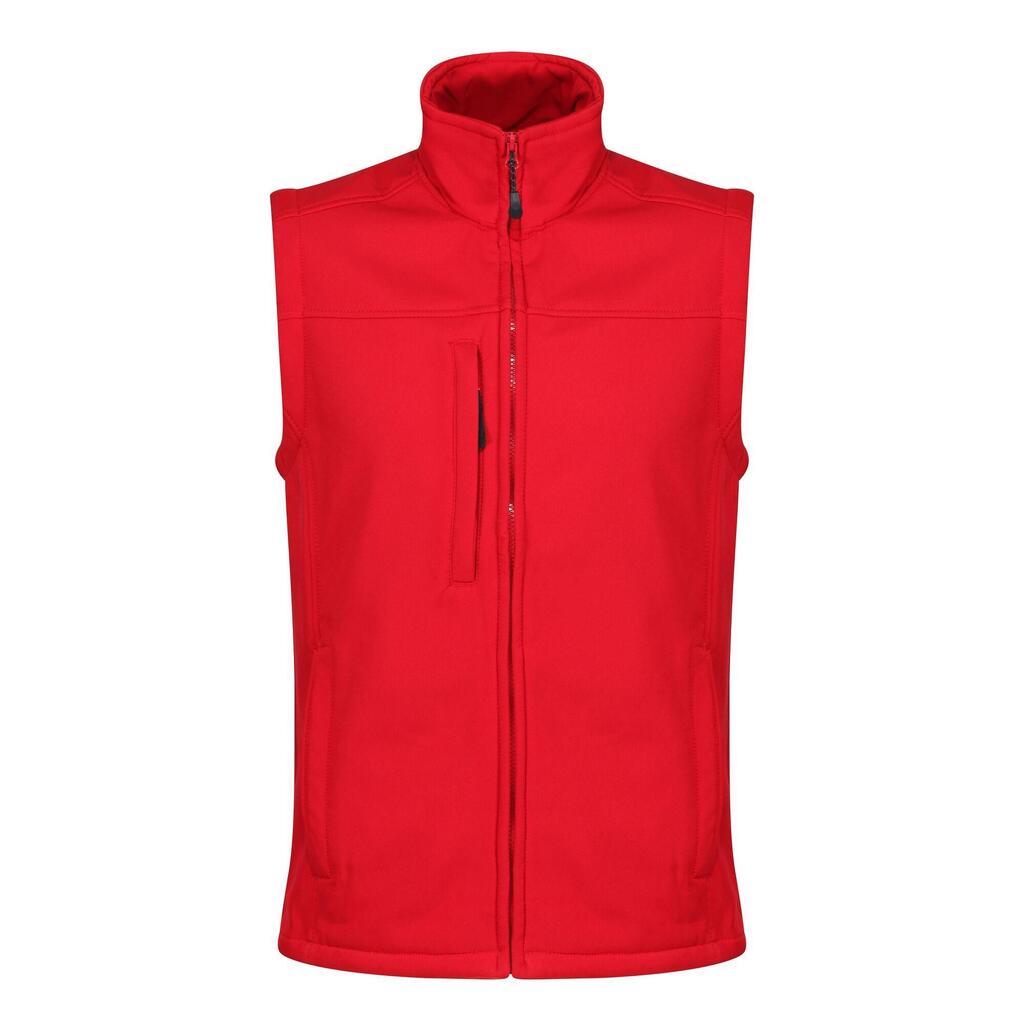 Mens Flux Softshell Body Warmer (Classic Red/Seal Grey)
