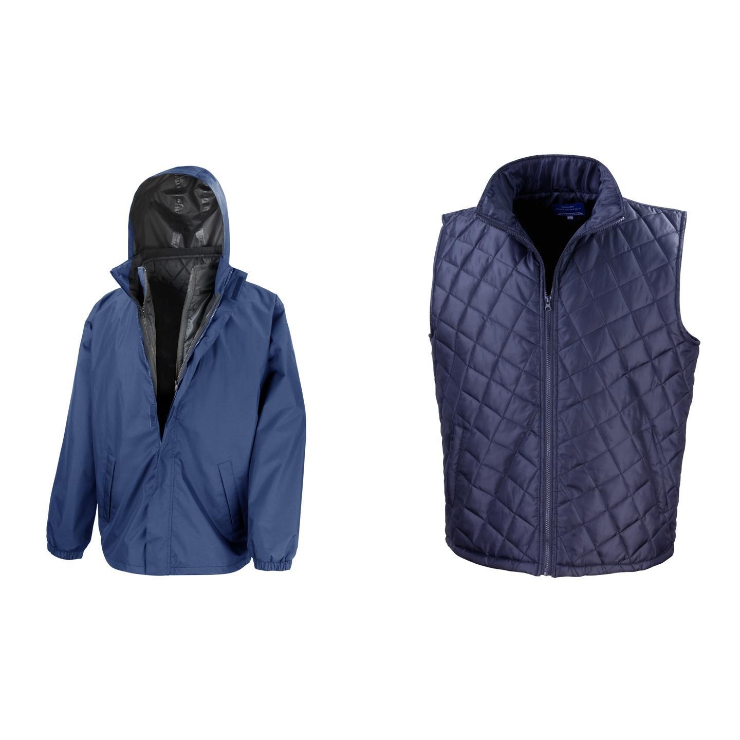 Chaqueta con chaleco acolchado 3 en 1 Modelo Core hombre caballero Azul real 4/5