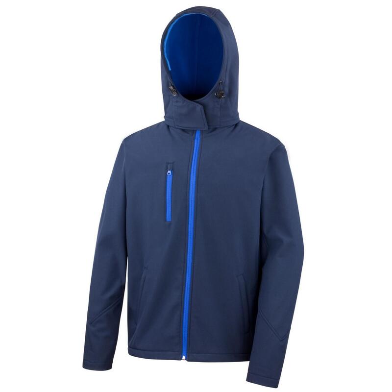 Core Mens Lite Hooded Softshell Jacket (Marine / Loyaal)