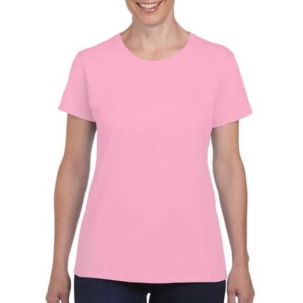 Tshirt À Manches Courtes Coupe Féminine Femme (Rose Clair)
