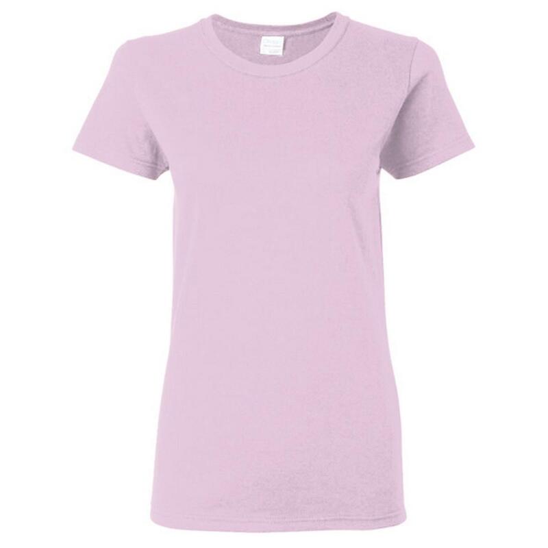Tshirt À Manches Courtes Coupe Féminine Femme (Rose Clair)