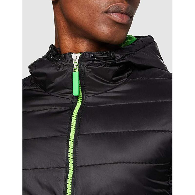 Urban Snowbird Veste Rembourrée À Capuche Homme (Noir/Vert Citron)