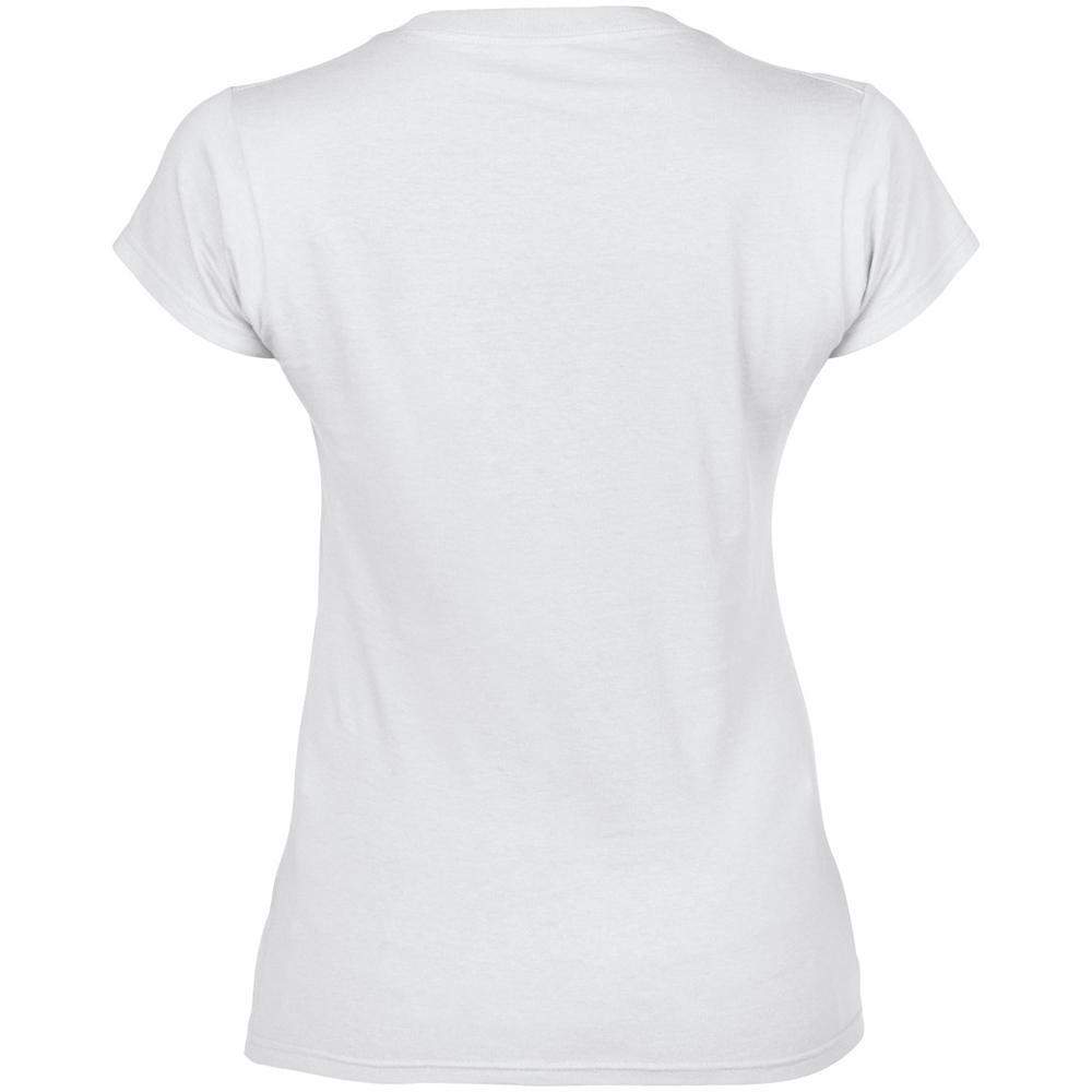 Tshirt À Manches Courtes Et Col En V Femme (Blanc) 2/4