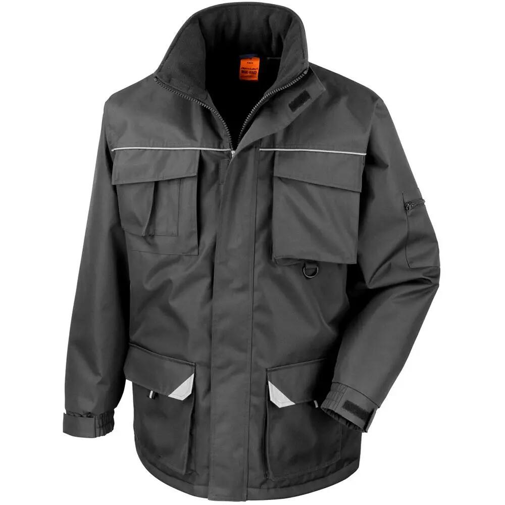 Mens Sabre Long Work Coat (Black) 4/5
