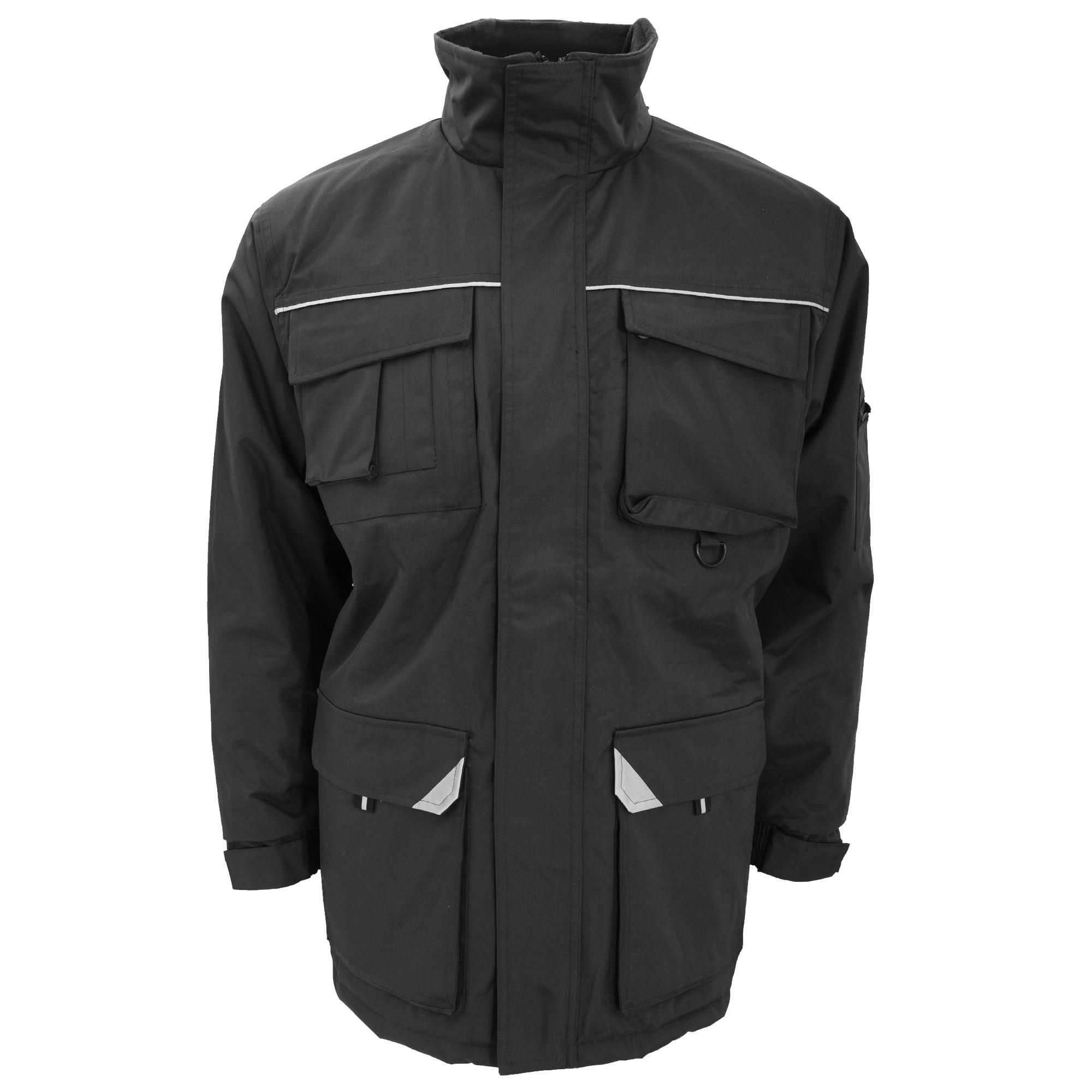 Mens Sabre Long Work Coat (Black) 2/5