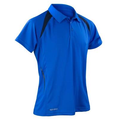 Heren team spirit poloshirt (zwart/wit)