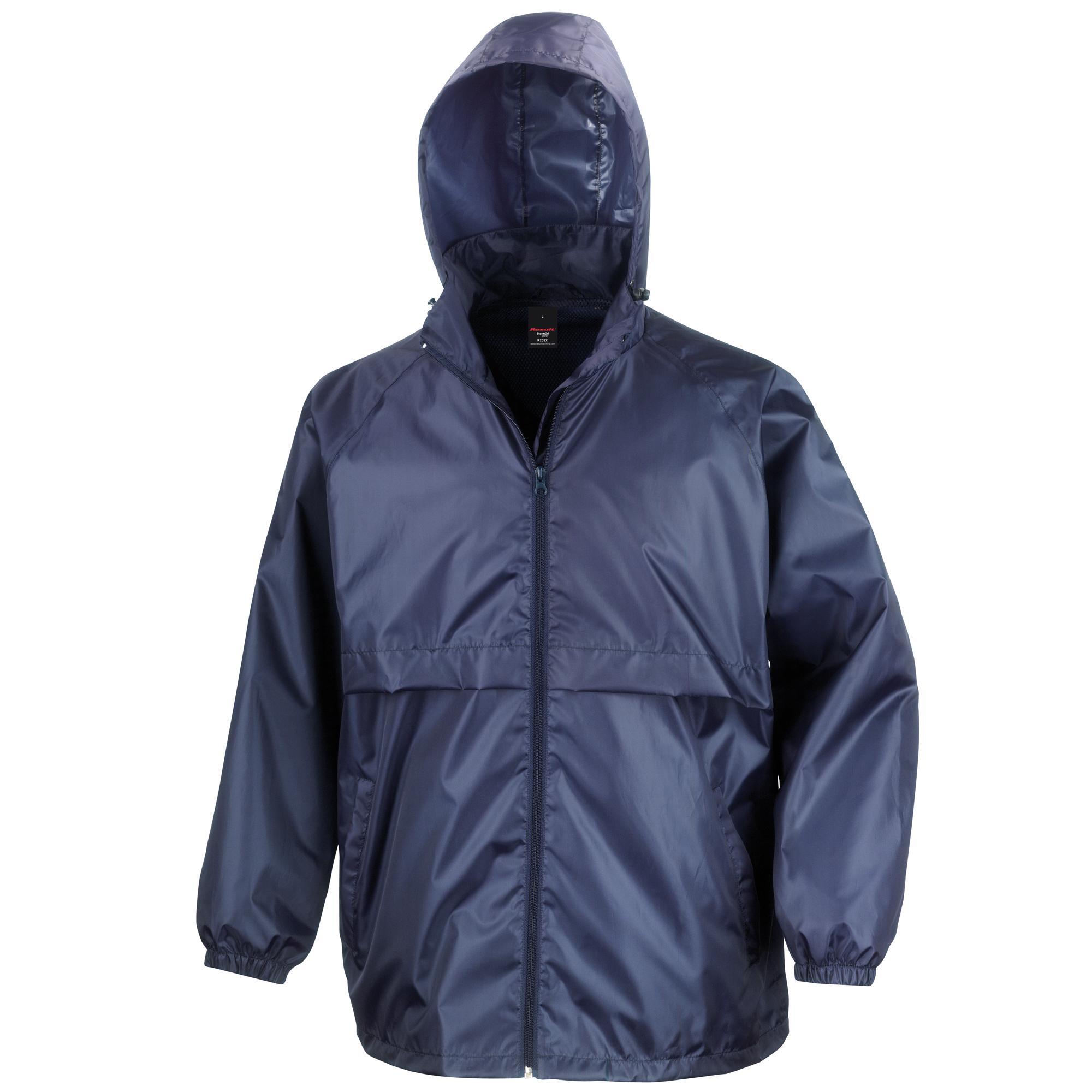 Giacca A Vento Leggera E Impermeabile Uomo Result Blu Navy 2/4