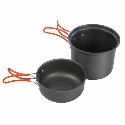 Grote buiten rugzak Cookware Set (Grijs)