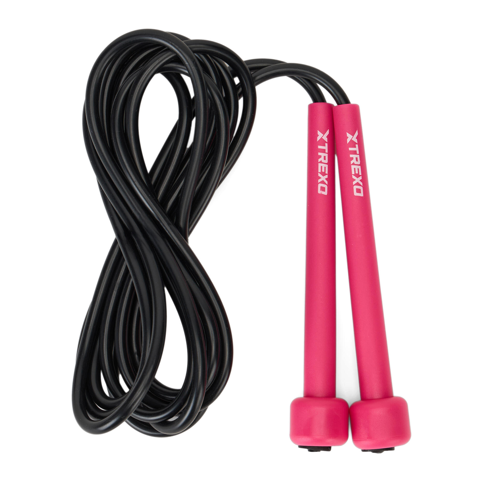 XTREXO Cuerda para saltar básica, rosa 1/6