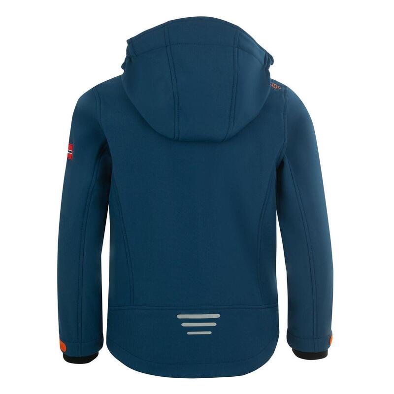 Veste Softshell pour enfants Trollfjord Hydrofuge Mystik Bleu / Orange