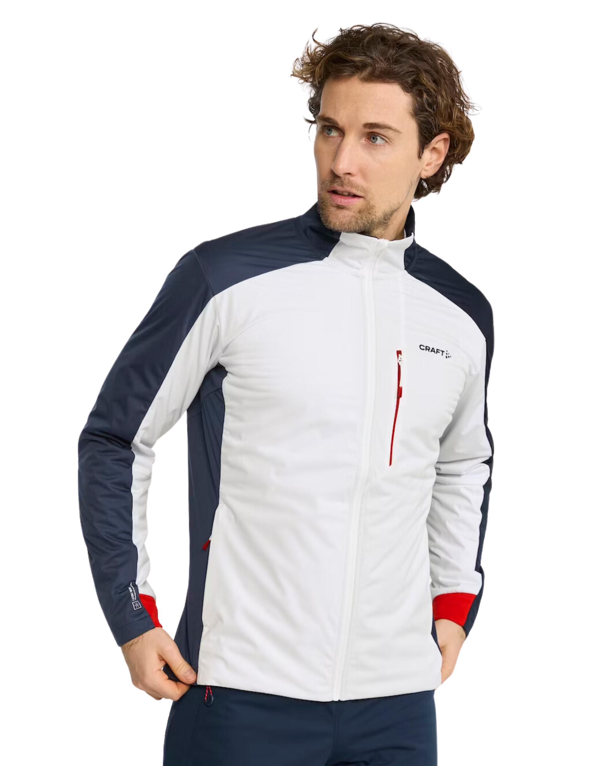 CRAFT Giacca CRAFT Nor ADV Nordic Training Uomo softshell bianca, isolamento leggero