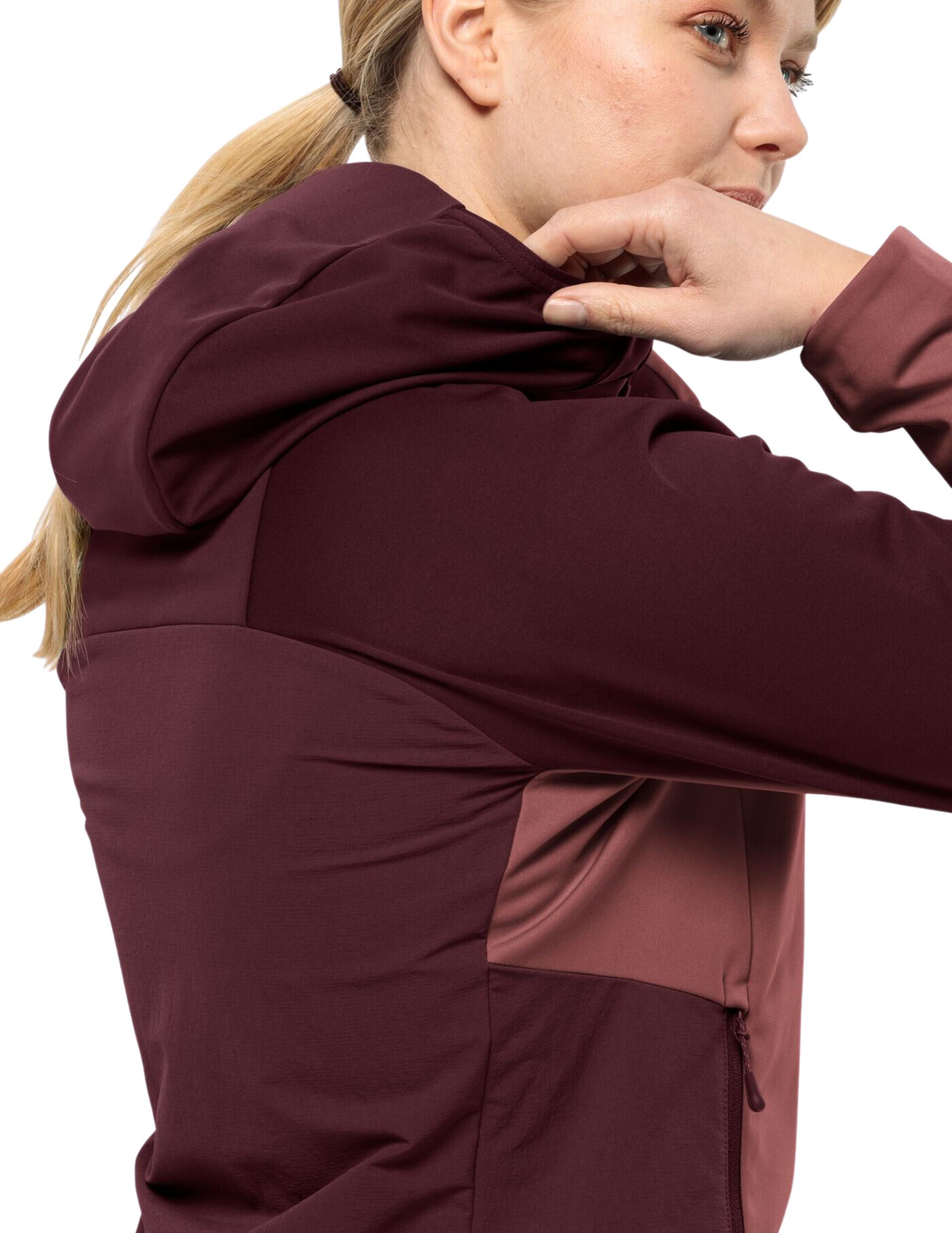 Veste SoftShell Jack Wolfskin Brisstal Hoody femme 38 rosa 4/4