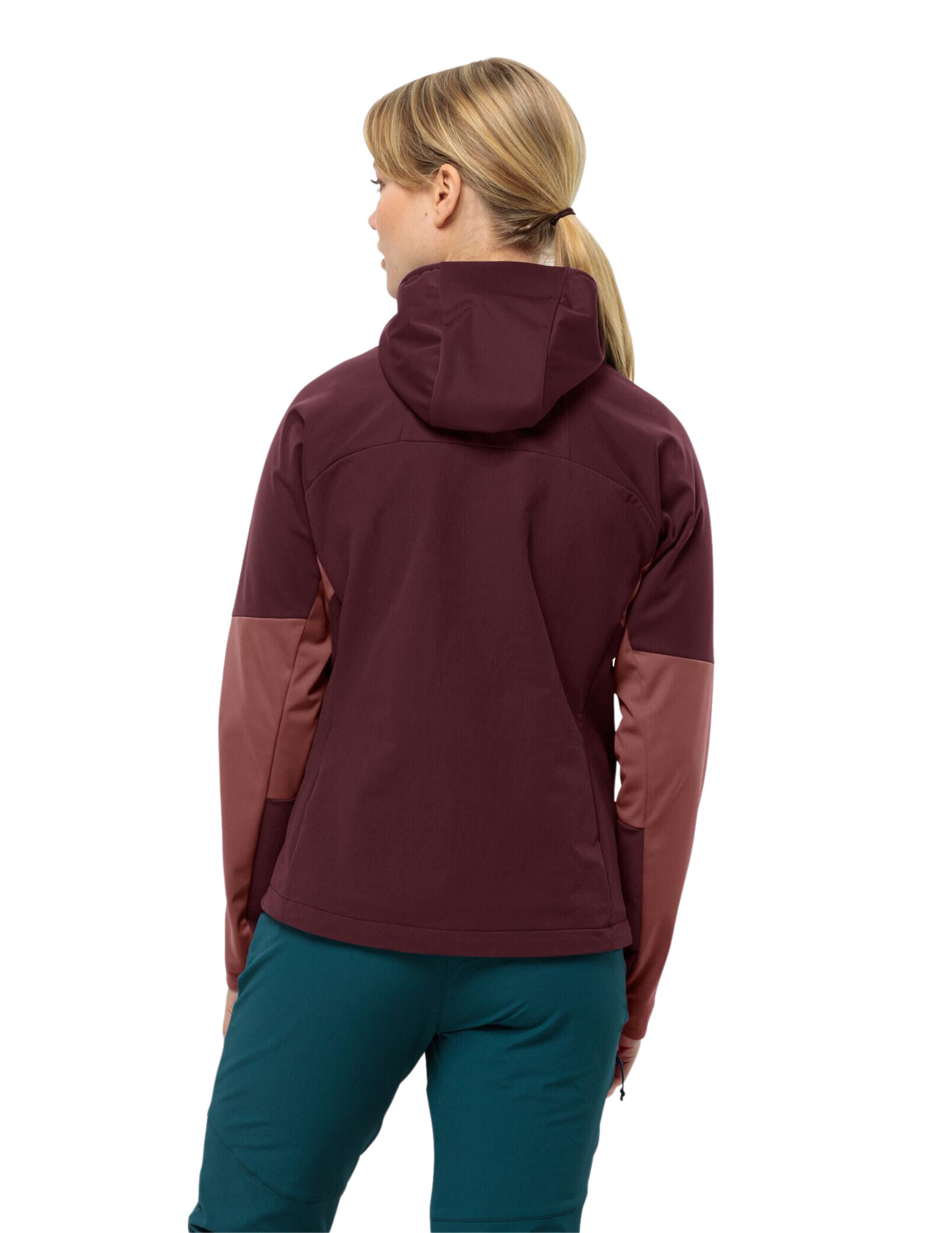 Veste SoftShell Jack Wolfskin Brisstal Hoody femme 38 rosa 3/4