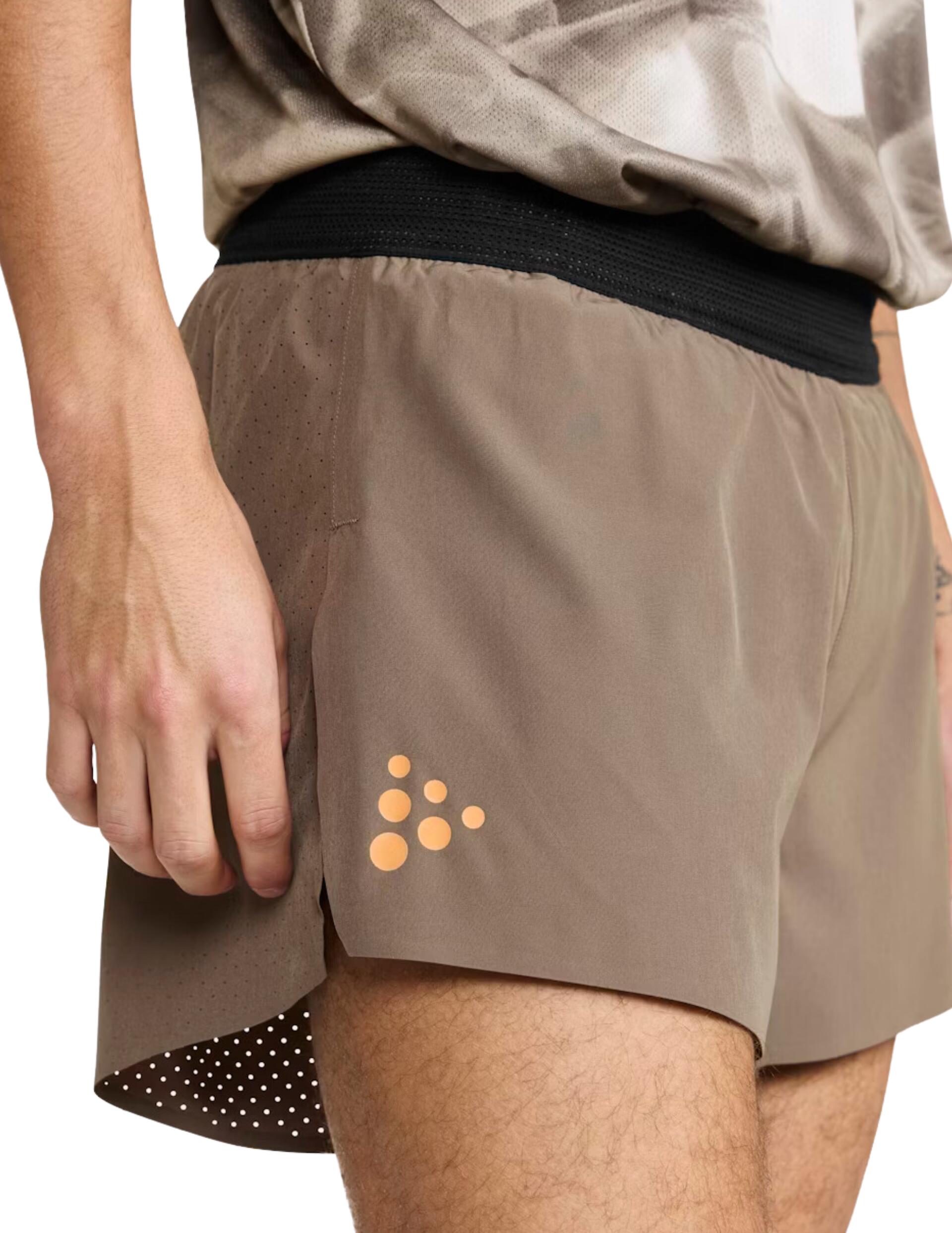 Short running Craft Pro Hypervent Split Homme beige XL polyester ventilé 3/3