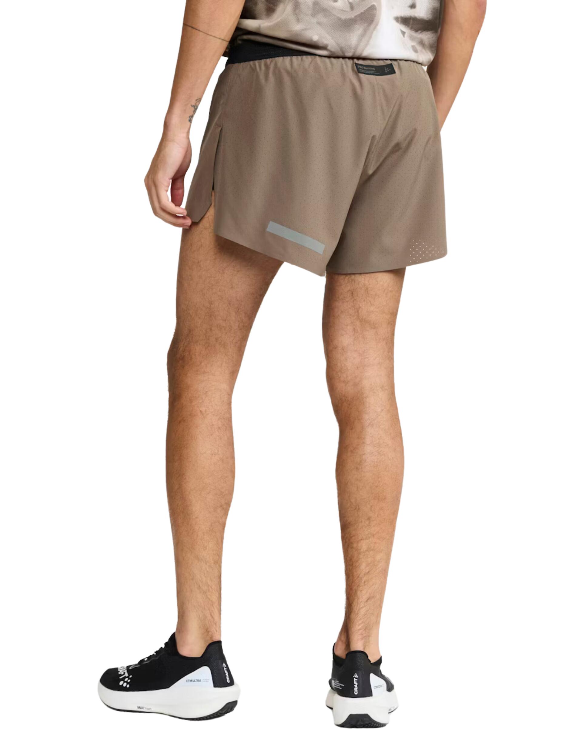 Short running Craft Pro Hypervent Split Homme beige XL polyester ventilé 2/3