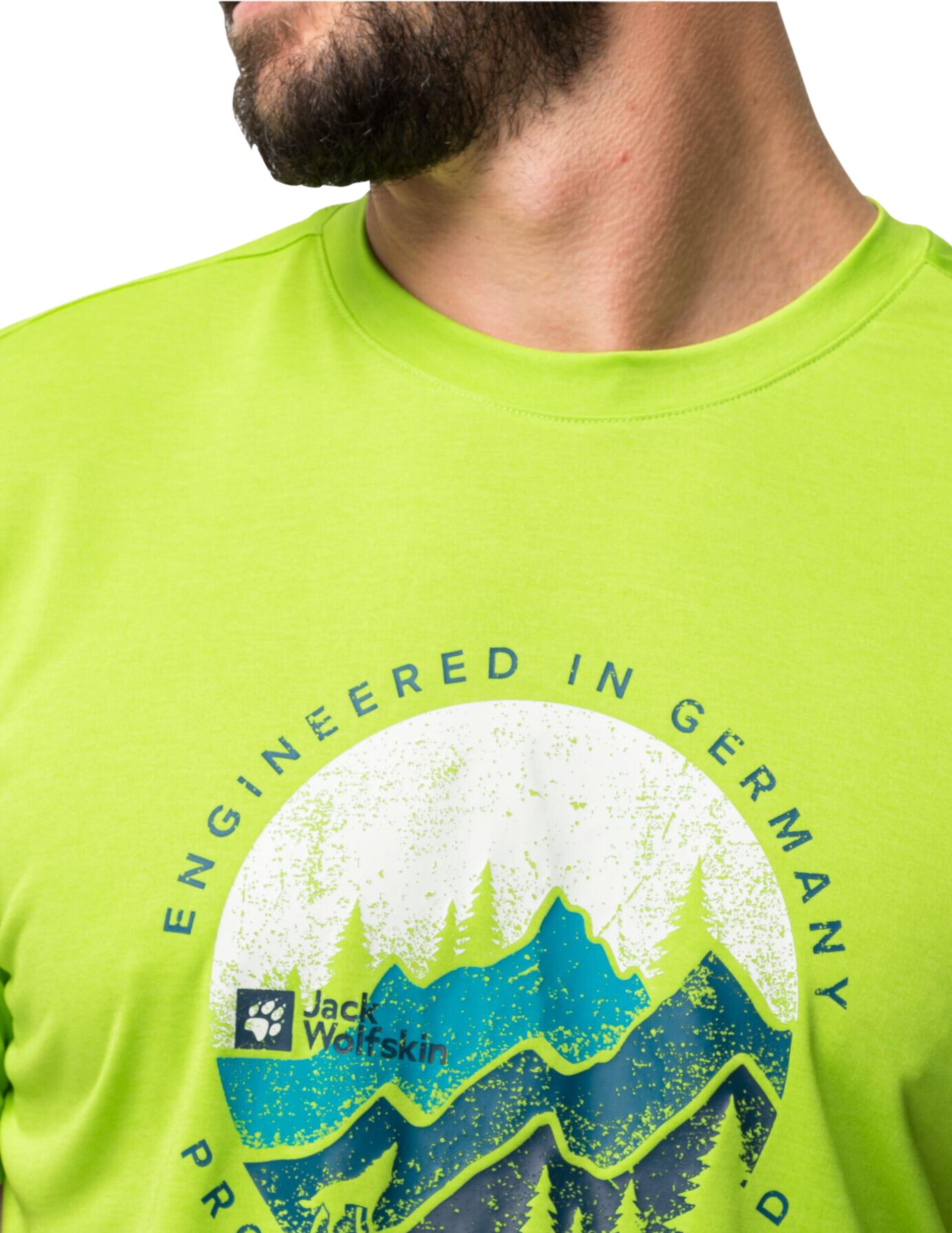 T-Shirt Jack Wolfskin Hiking S/S T Vert Homme 4/4