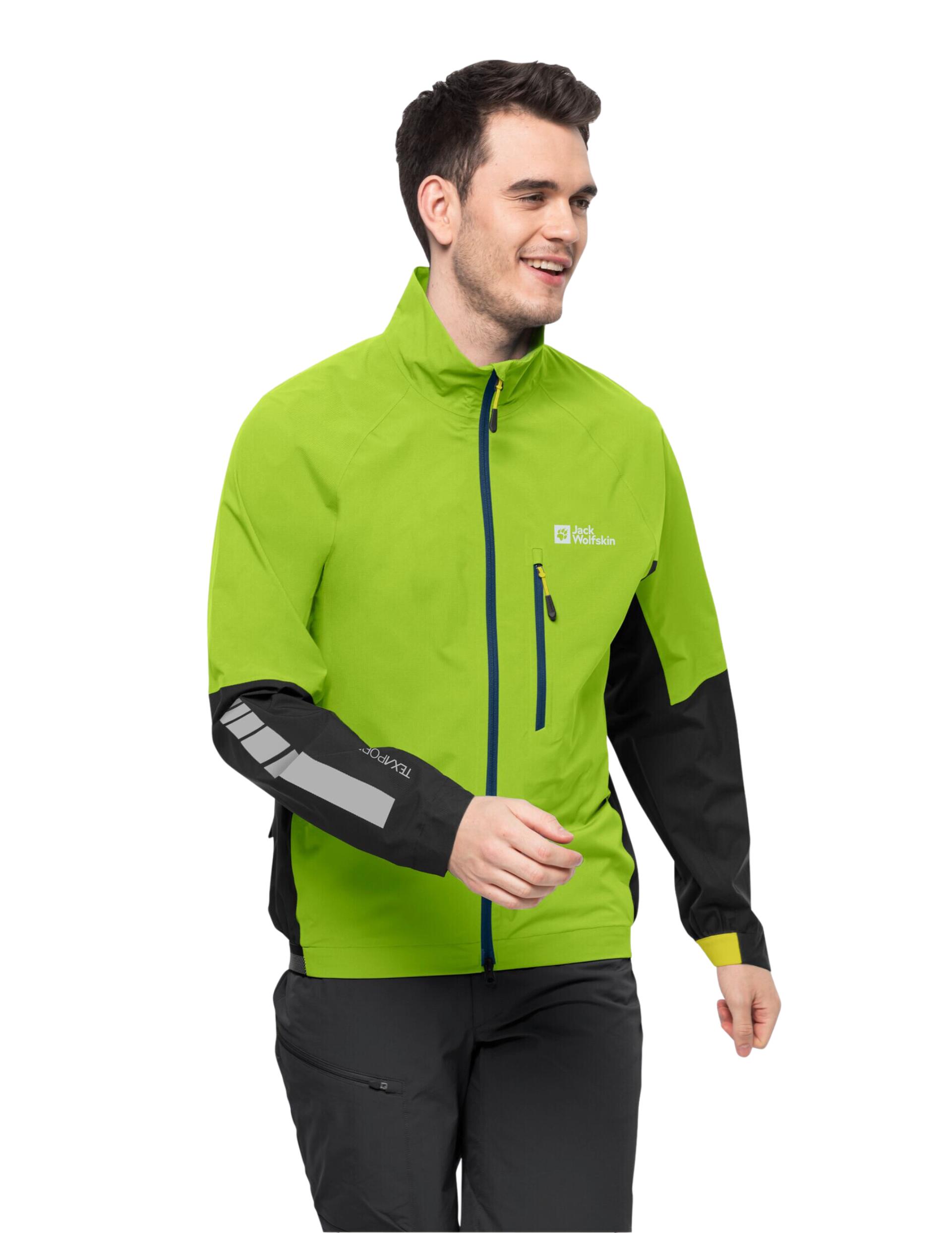 Veste imperméable Jack Wolfskin Morobbia 2.5L homme verte, compacte 2/4