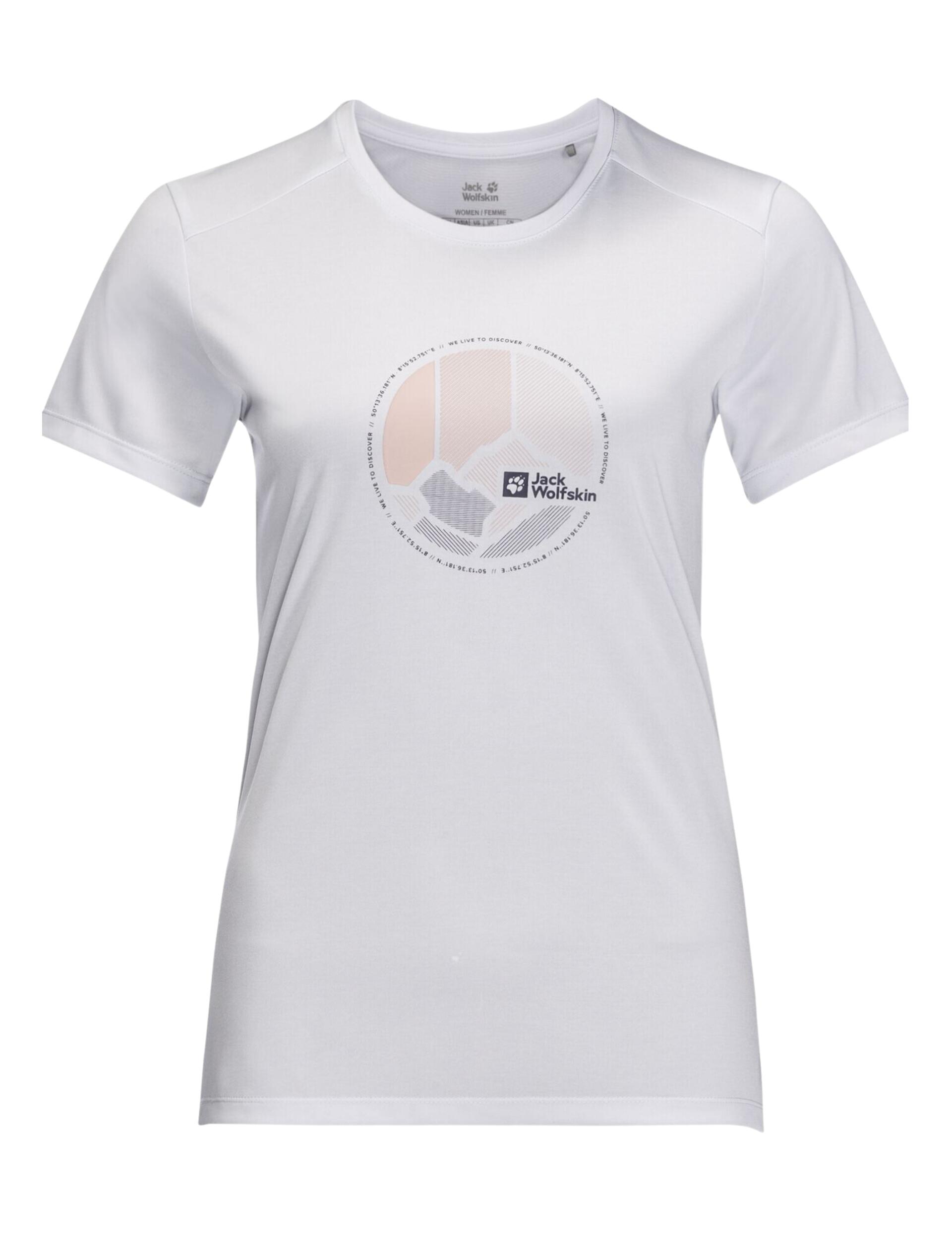 JACK WOLFSKIN JACK WOLFSKIN Crosstrail Graphic Hiking T‑Shirt white size 42