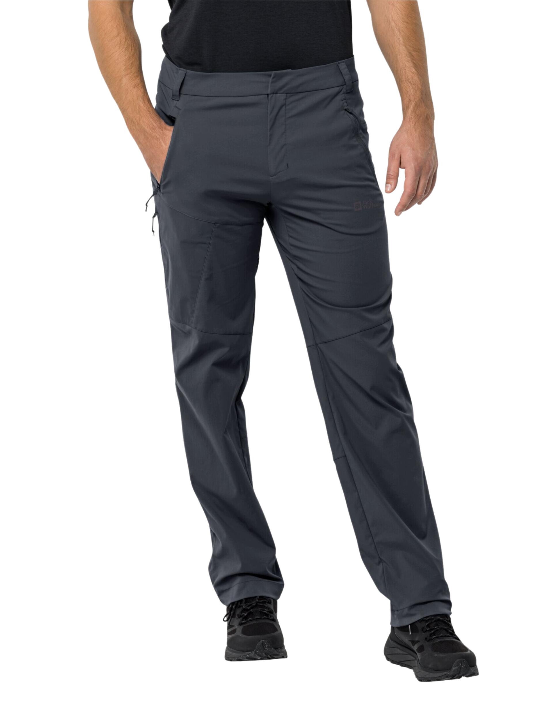 Pantaloni da trekking Jack Wolfskin Glastal uomo, neri, elasticizzati 2/4