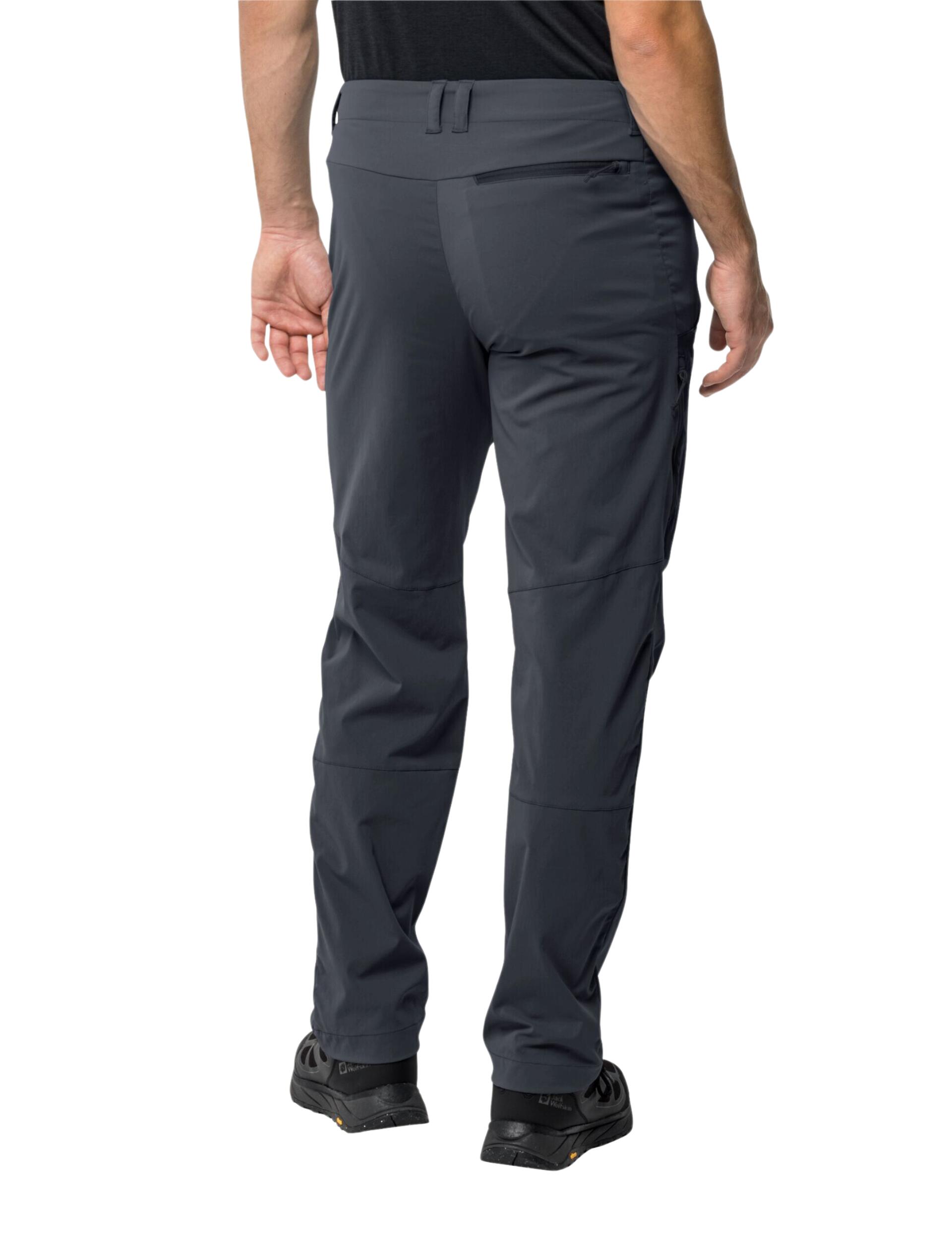 Pantaloni da trekking Jack Wolfskin Glastal uomo, neri, elasticizzati 3/4