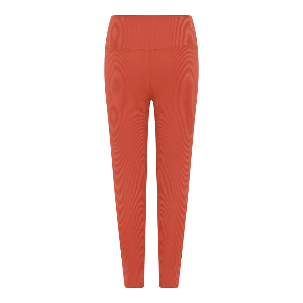 Legginsy Damskie/żebrowane Z Wysokim Stanem 7/8