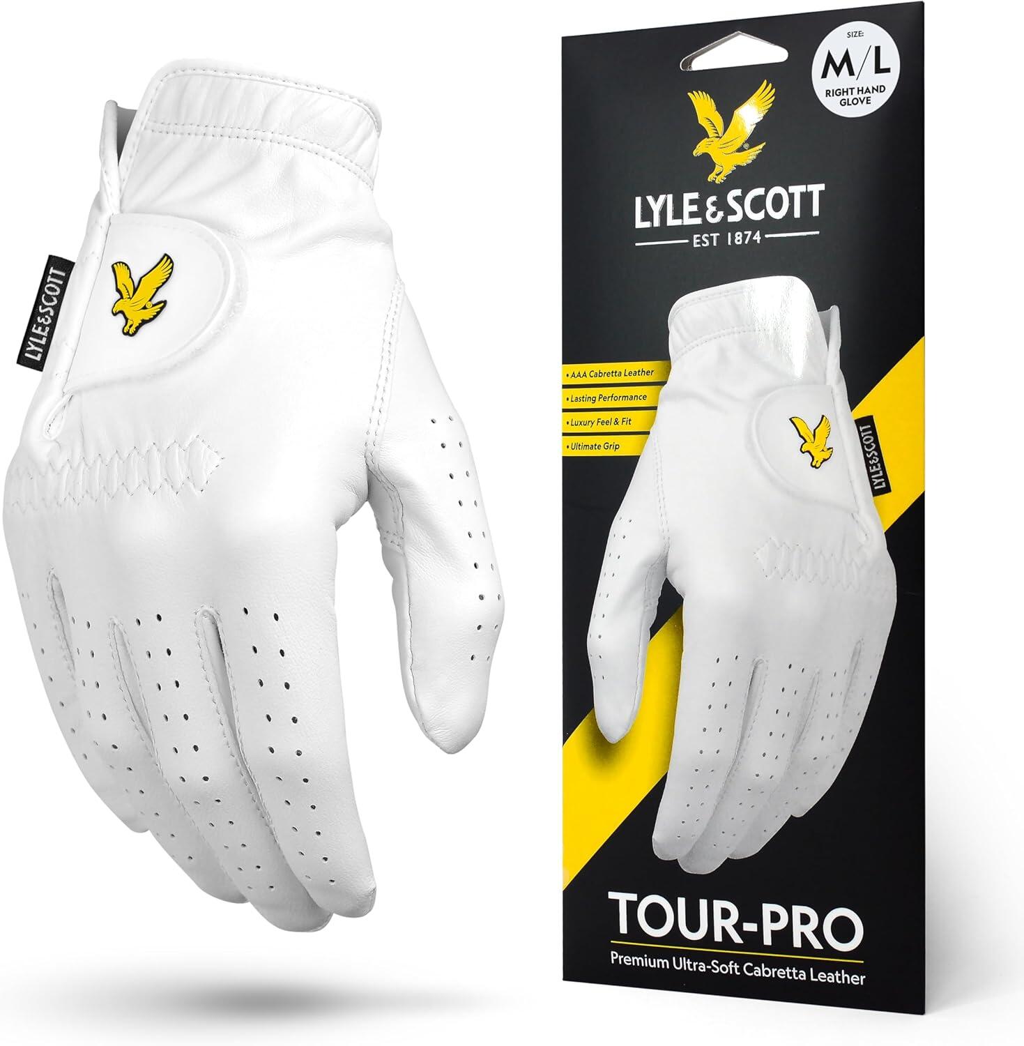 LYLE AND SCOTT Cabretta Leather Golf Glove Right Handed