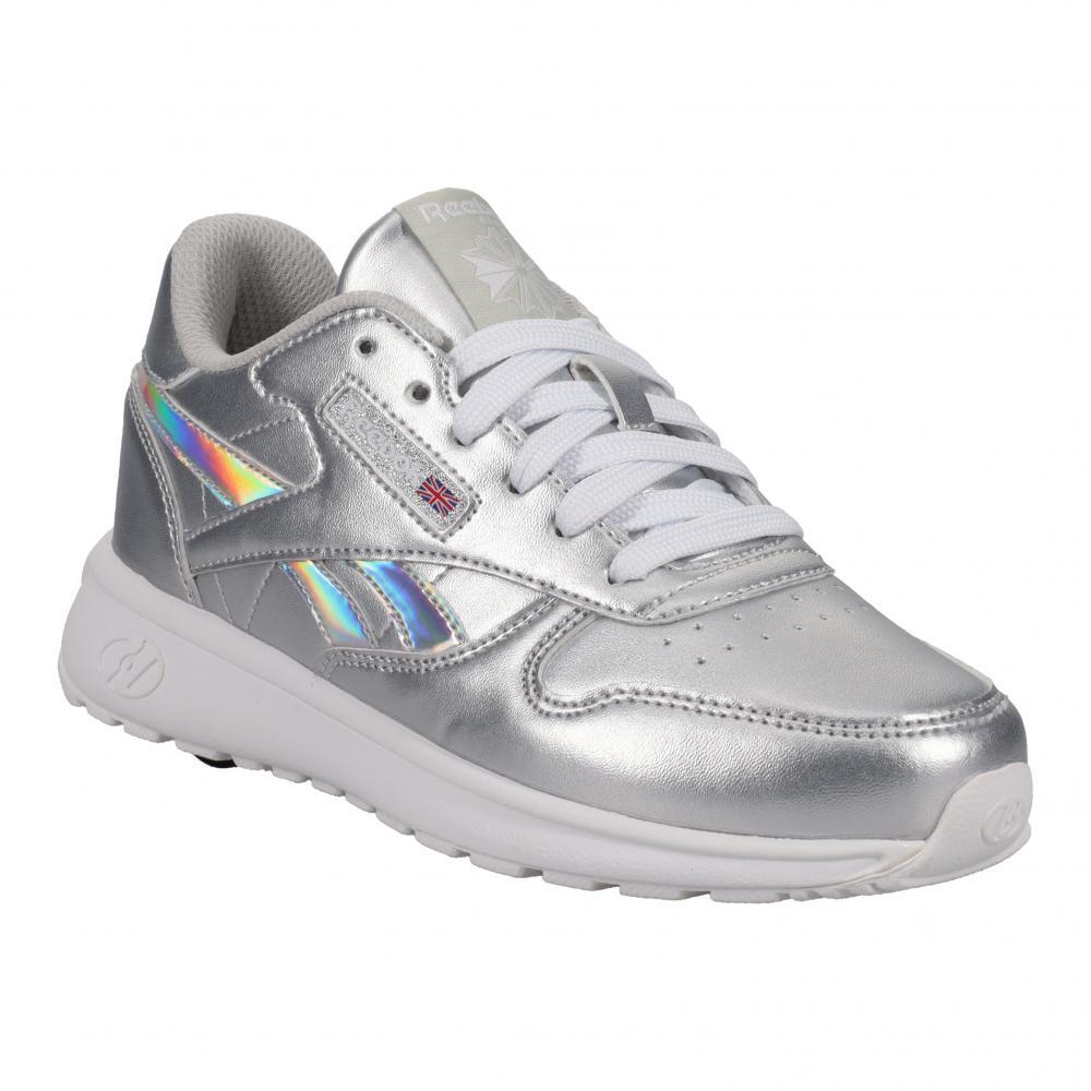 Heelys X Reebok Classic Silver/White Kids Heely Shoe 2/7