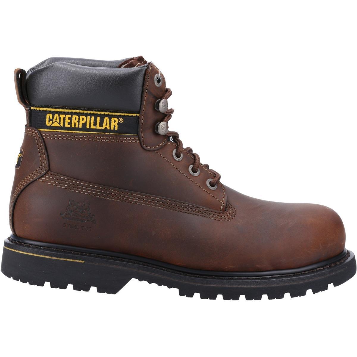 Caterpillar Holton Safety Boot Brown UK 8 Brown 4/5