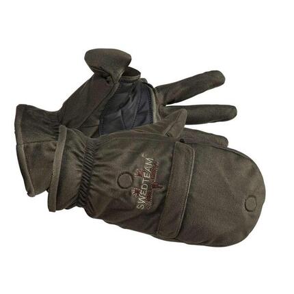 Gants-moufles capuchon amovible thinsulate polyester kaki